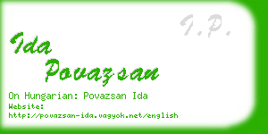 ida povazsan business card